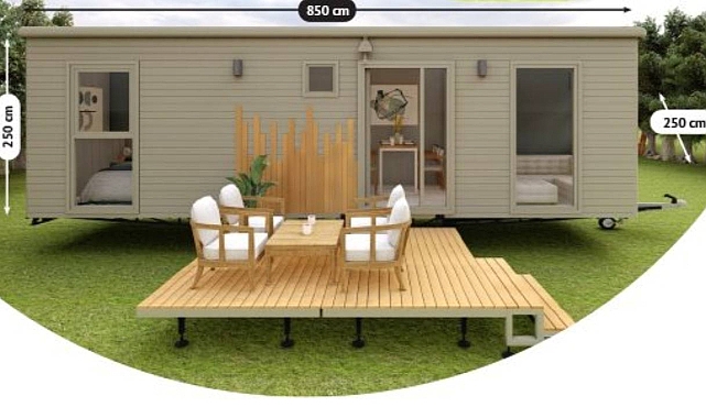 Tiny House bu kez BİM'e geldi! 599 Bin TL'ye verandalı Tiny House modeli BİM Aktüel kataloğunda...