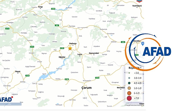 AFAD duyurdu: Çorum'da deprem!