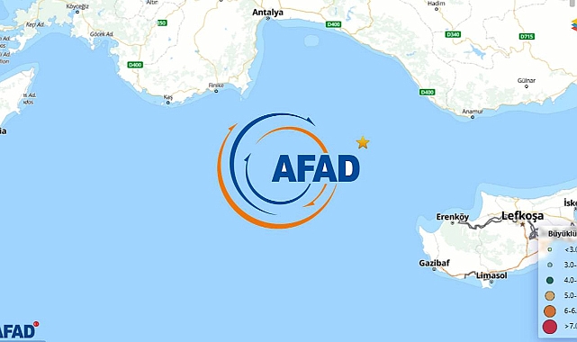 Son dakika AFAD duyurdu Antalya açıklarında 4.8 büyüklüğünde deprem oldu!
