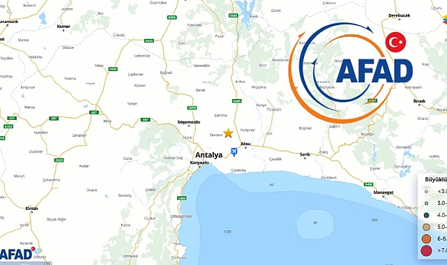 Antalya'da deprem oldu! AFAD ve Kandilli son dakika depremi duyurdu