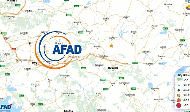 Son dakika AFAD duyurdu: Denizli'de korkutan deprem! Denizli depremi verileri açıklandı...