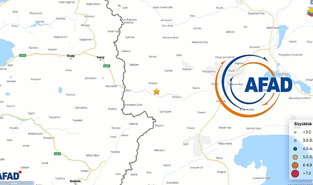 Son dakika AFAD duyurdu: Van Başkale'de deprem oldu!