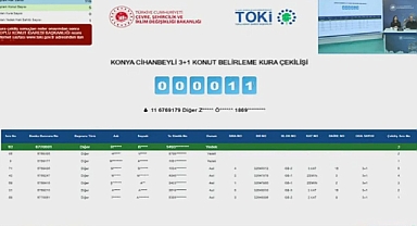 13 daireli TOKİ Konya Cihanbeyli konut belirleme kura sonuçları açıklandı