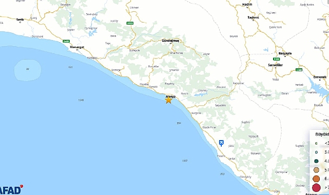 Son dakika AFAD duyurdu: Antalya Alanya'da deprem! Alanya merkezli deprem bu illerde hissedildi...