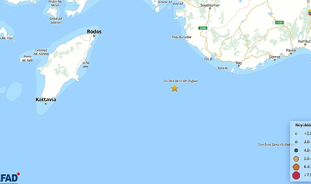 Son dakika AFAD duyurdu: Antalya Kaş'ta deprem!