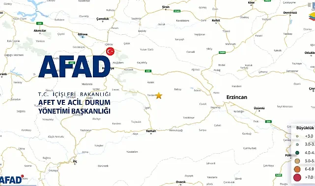 Son dakika AFAD duyurdu: Erzincan'da deprem oldu