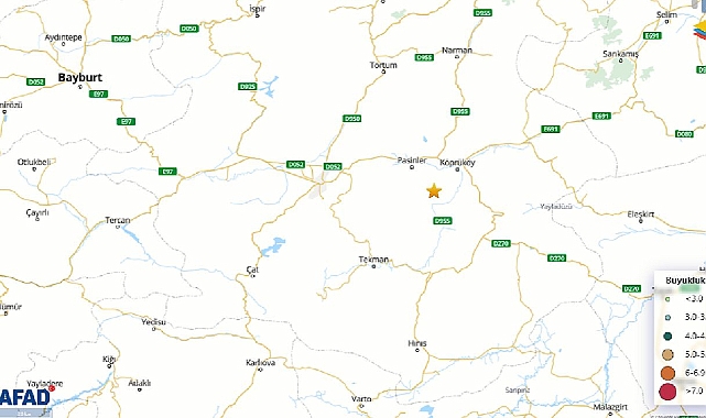 Son dakika AFAD duyurdu: Erzurum'da deprem!