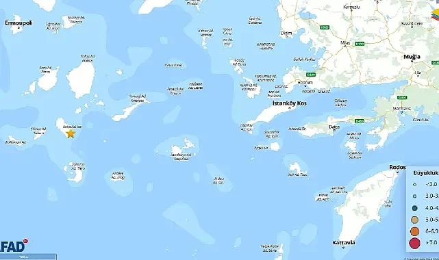 Son dakika AFAD açıkladı: Muğla Bodrum açıklarında peş peşe depremler...