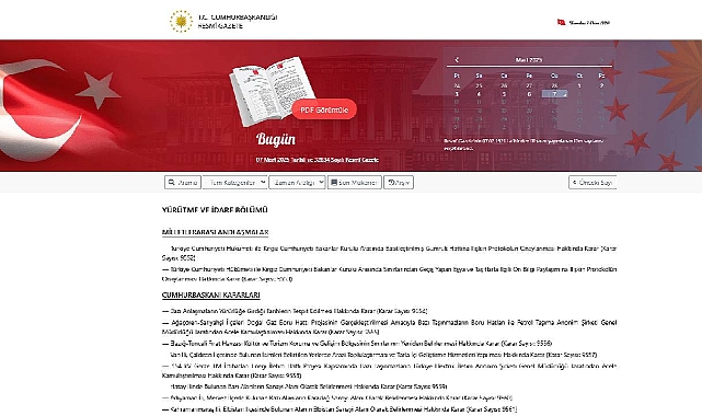 Resmi Gazete'de bugün hangi kararlar yürürlüğe girdi (07.03.2025)