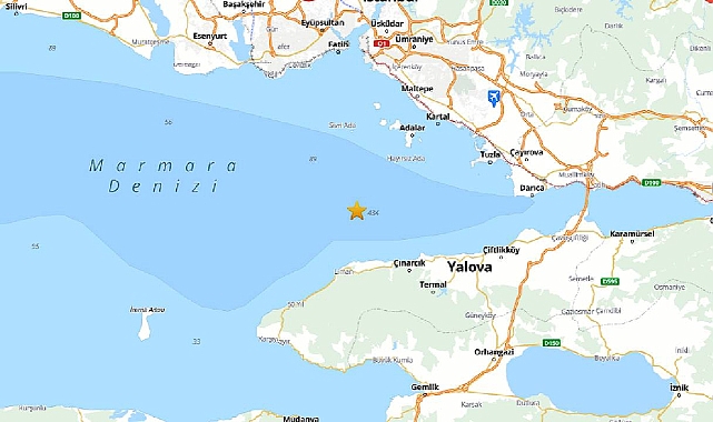 Son dakika AFAD duyurdu! Yalova Çınarcık'ta deprem...