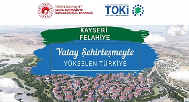 110 daireden oluşan Kayseri Felahiye TOKİ konutlarında kura heyecanı
