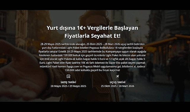 1 Euroya uçak bileti mi olur? Pegasus 1 Euroluk bilet satışına başladı...