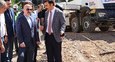 Adıyaman Valisi Kahta'da Polis Merkez Amirliği Hizmet Binası inşaatını inceledi