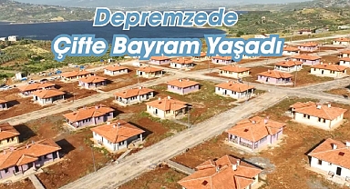 Evlerini teslim alan depremzede çifte bayram yaşadı