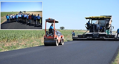 Vali Sezer Edirne'de 12 köyü kapsayan asfalt çalışmalarını inceledi