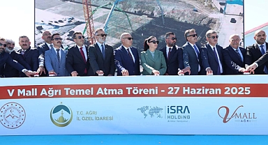 Vmall Ağrı temelleri Vali Mustafa Koç'un katılımı ile atıldı