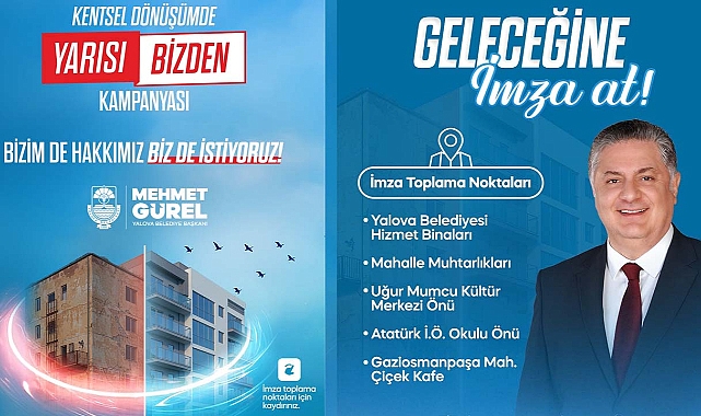 Yalova'da Yarısı Bizden desteği için imza kampanyası
