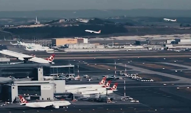 İstanbul Havalimanı pistlerinden bir saatte 81 uçak havalandı!
