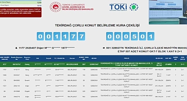 Tekirdağ Çorlu'da 1798 başvuru arasından TOKİ konut belirleme kura sonuçları açıklandı