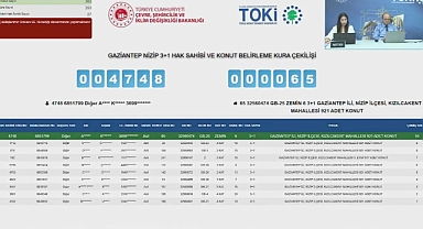 334 daireli TOKİ Gaziantep Nizip Kızılca kura sonuçları
