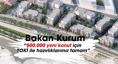 Bakan Kurum açıkladı, "500.000 yeni konut için TOKİ ile hazırlıklarımız tamam"