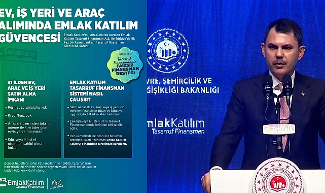 Bakan Kurum açıkladı: Emlak Katılım'dan faizsiz ev ve araba almak isteyenlere özel çözüm