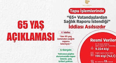 Bakanlık ve Tapu'dan 65 yaş yalanlaması