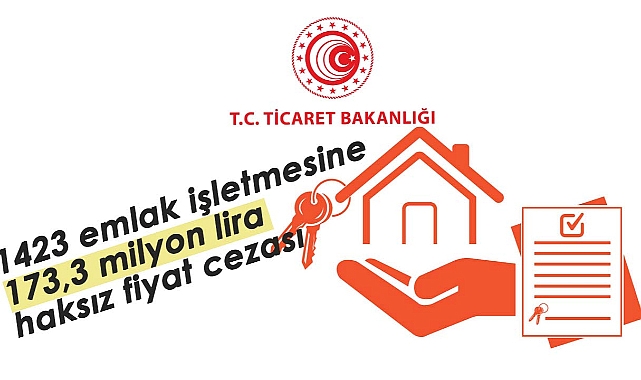 1423 emlak işletmesine 173,3 milyon lira haksız fiyat cezası kesildi