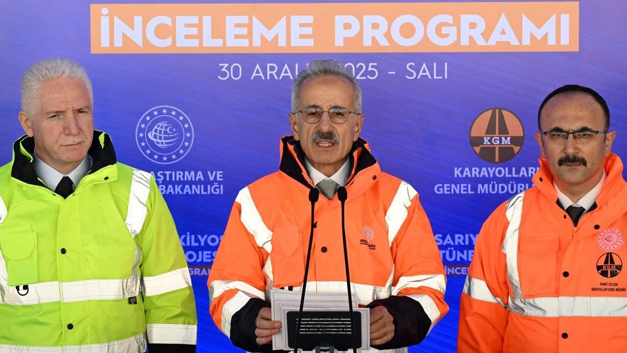 Bakan Uraloğlu'ndan Sarıyer–Kilyos Tüneli açıklaması