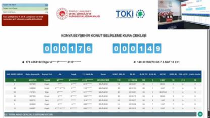 200 dairelik TOKİ Konya Beyşehir projesinde kura sonuçları belli oldu