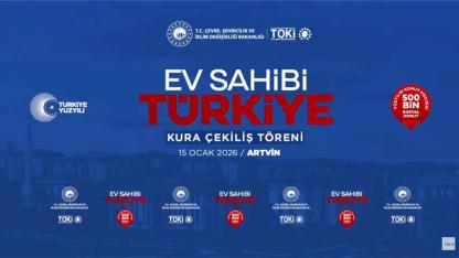 Artvin'de 6 ilçe için 10 bin başvuru arasından TOKİ konutları için kura sonuçları açıklandı