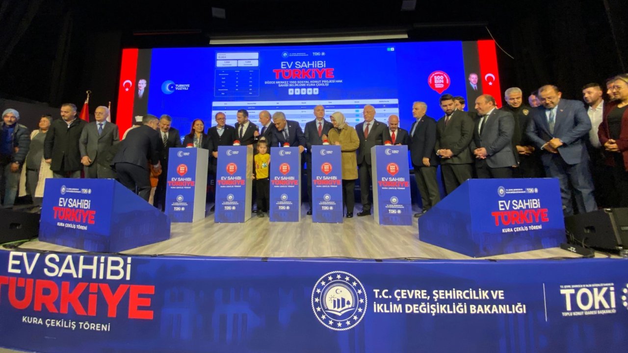 Yüzyılın Konut Projesi kapsamında Düzce’de hak sahipleri belirlendi