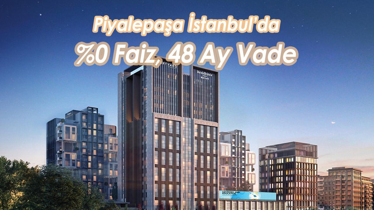 Piyalepaşa İstanbul'da 0 faiz, 48 ay vadeli satılık evler